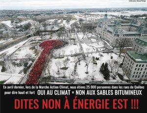 Marche action climat contre Énergie Est